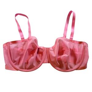 New with tags CUUP Pink Underwire Sheer Balconette Bra
